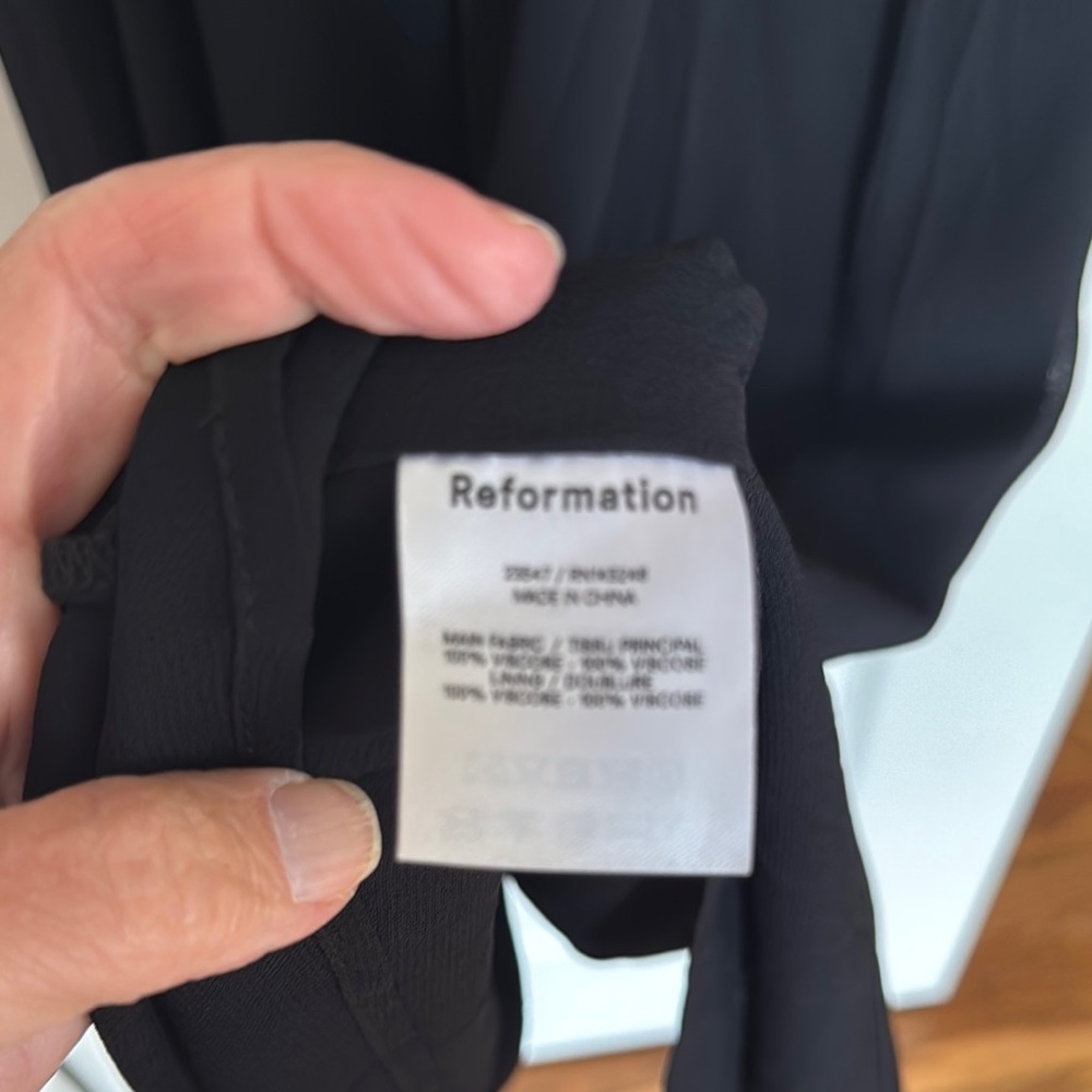 Reformation Black Spaghetti Strap Dress - Picture 9 of 9